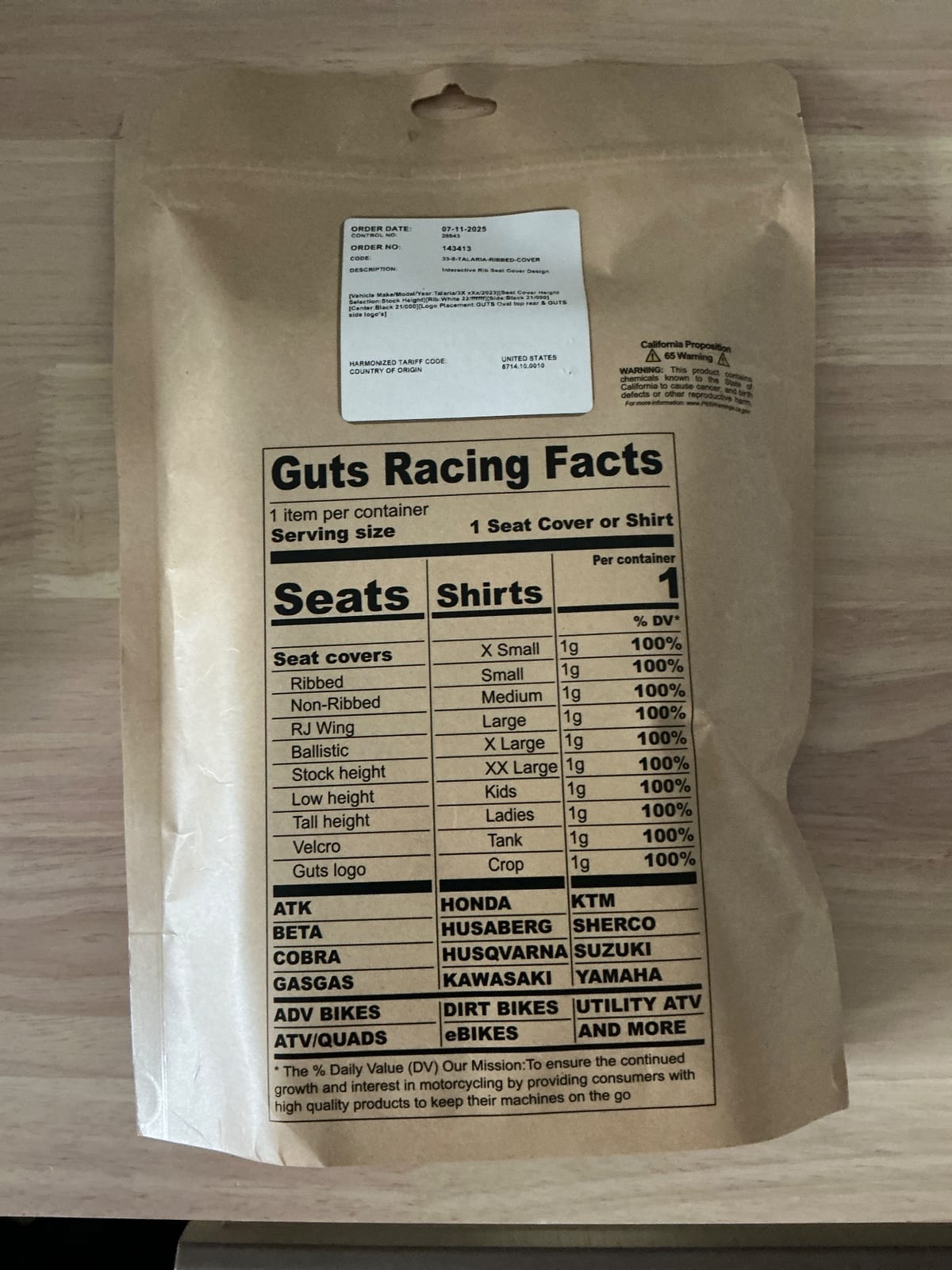 GUTS Seat Cover Talaria Xxx, photo 2 of 3