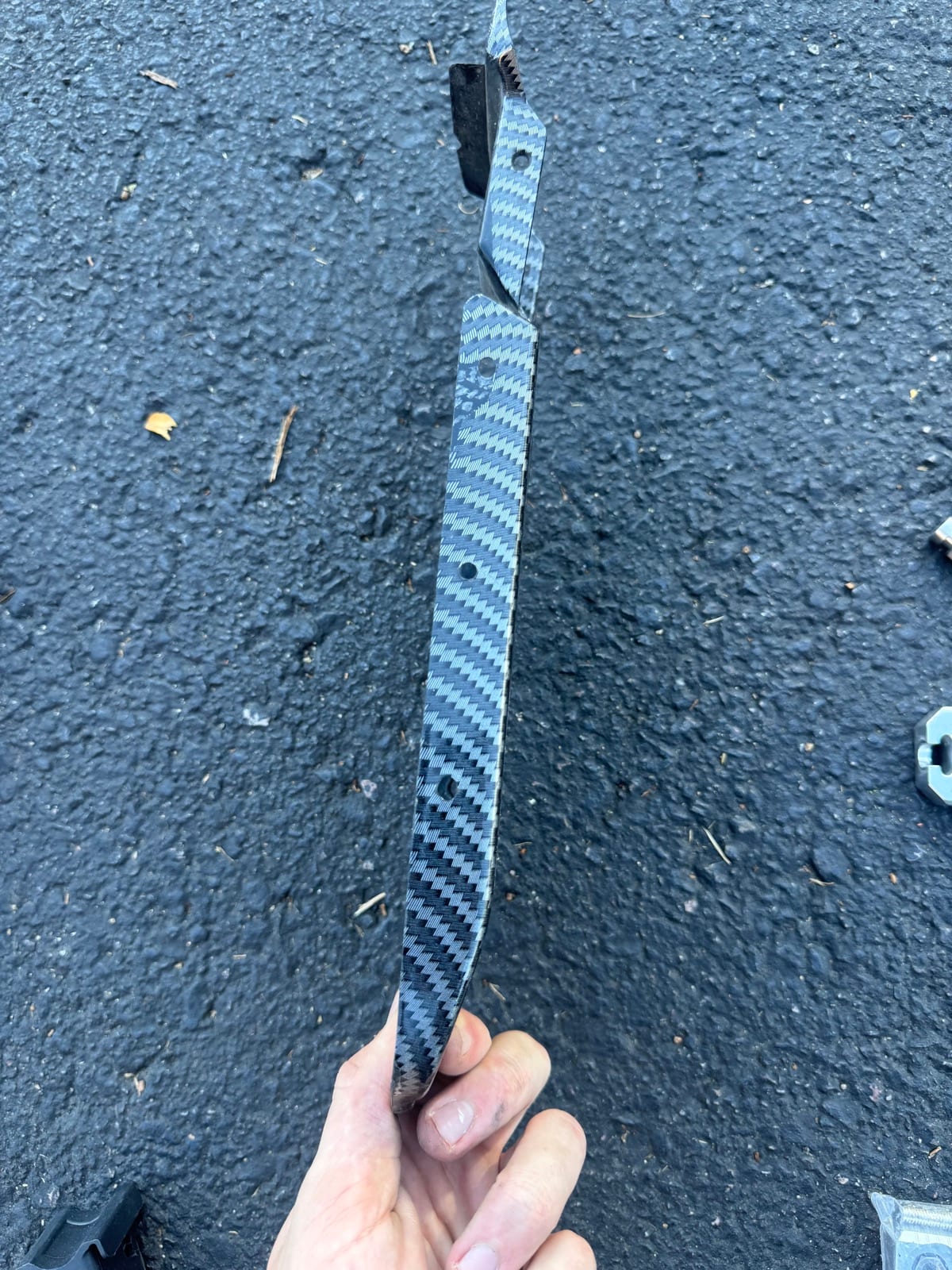 Carbon Fiber Look Surron Rear Mud Plate, photo 3 of 4