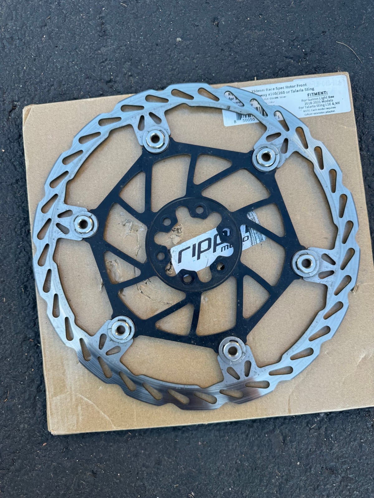 Rippin Moto 250mm Race Spec Rear Rotor, photo 2 of 3